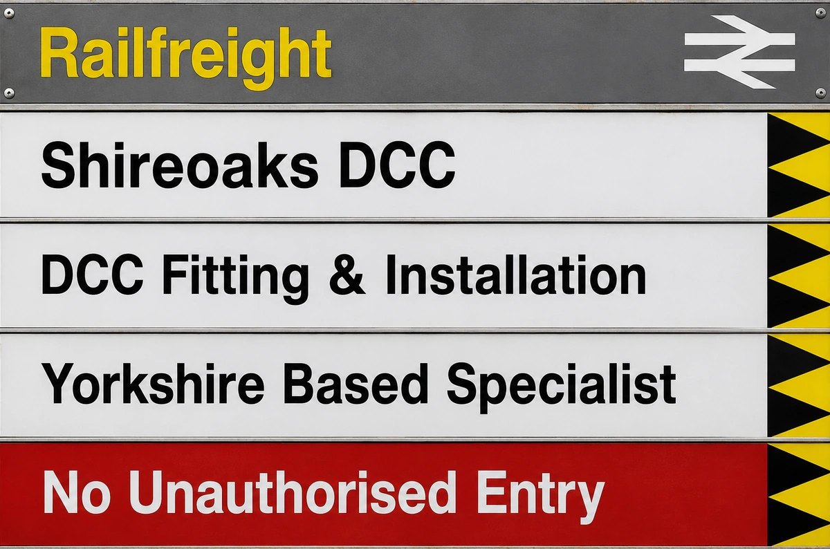 Shireoaks DCC Railfreight depot sign